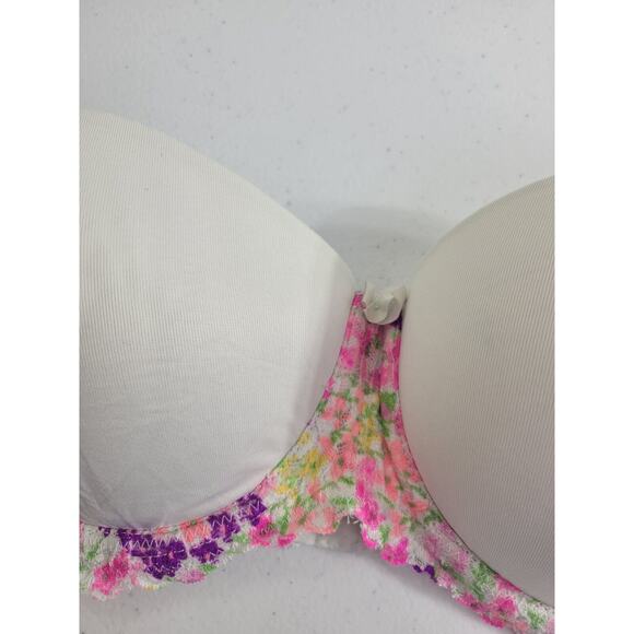 Smart & Sexy White Full Figure Strapless Padded Underwire Push Up Bra Size 36C - Picture 4 of 8